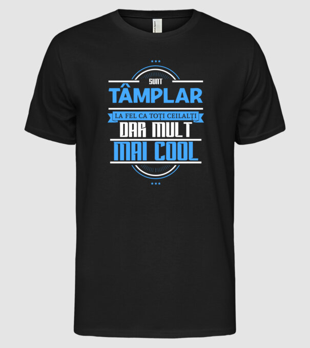 Sunt tâmplar, la fel ca toți ceilalți, dar mult mai cool model negru pe tricou