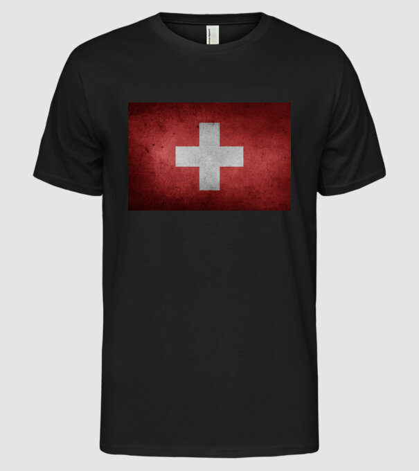 SWITZERLAND model negru pe tricou