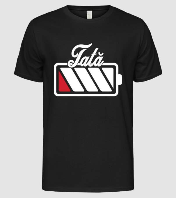 Tată la încărcat model negru pe tricou