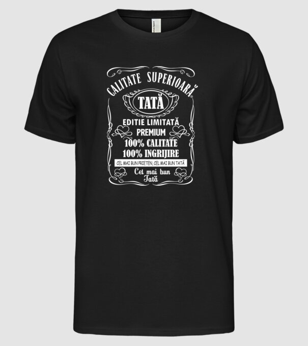 Tată Premium - ediție limitată model negru pe tricou