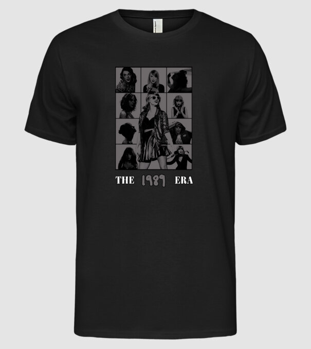 Taylor Swift ERAS grey model negru pe tricou