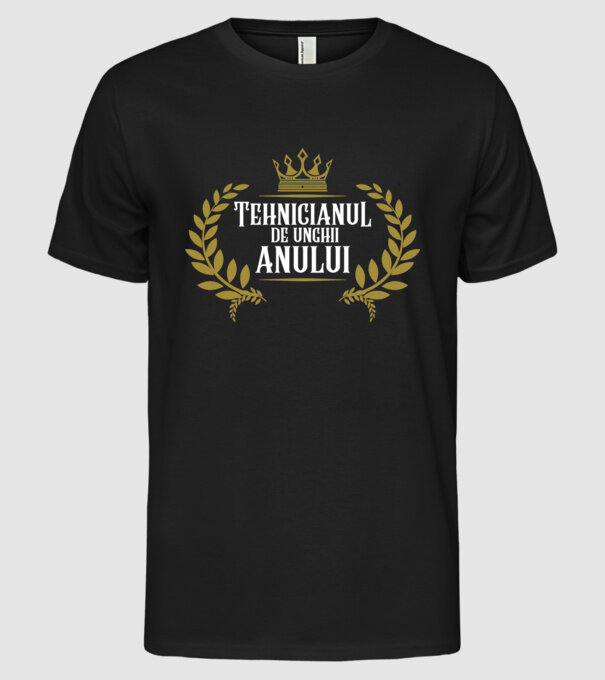 Tehnicianul de unghii al anului model negru pe tricou