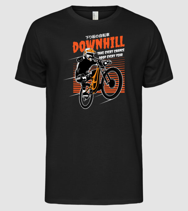 TR Downhill model negru pe tricou