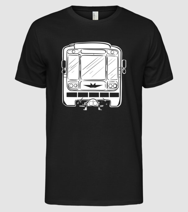 Trenuri model negru pe tricou