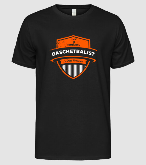 BASCHETBALIST unic și inimitabil calitate premium model negru pe tricou