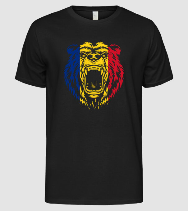 ursul model negru pe tricou