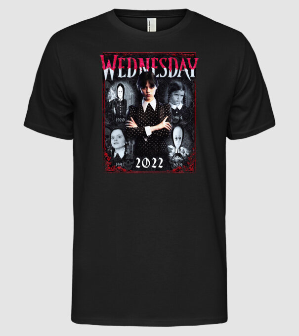 WEDNESDAY multi all time model negru pe tricou