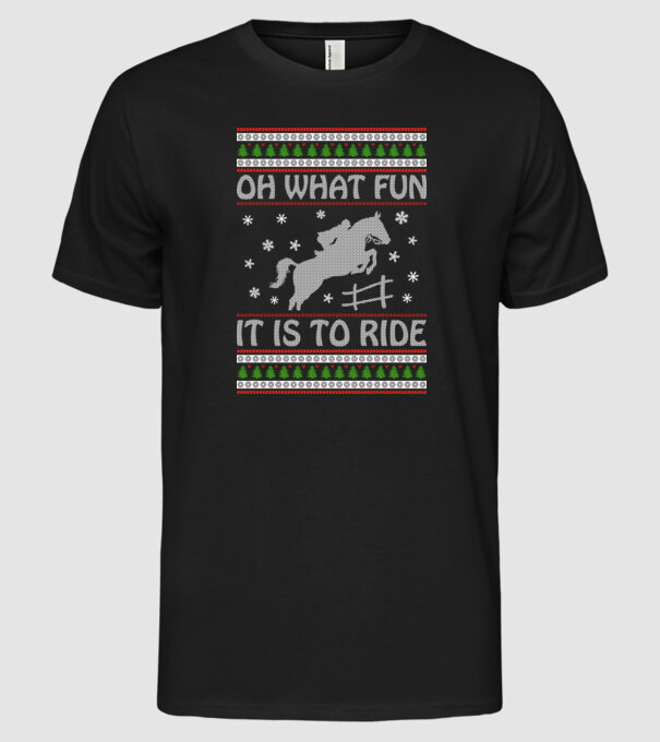 What Fun is to ride - Horse model negru pe tricou