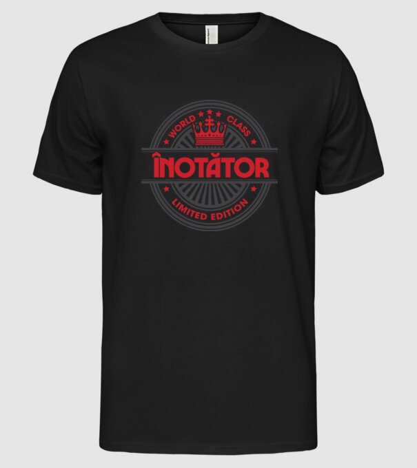 înotător model negru pe tricou