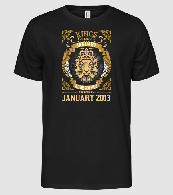 Ziua de naștere a Leului 2013 january model negru pe tricou