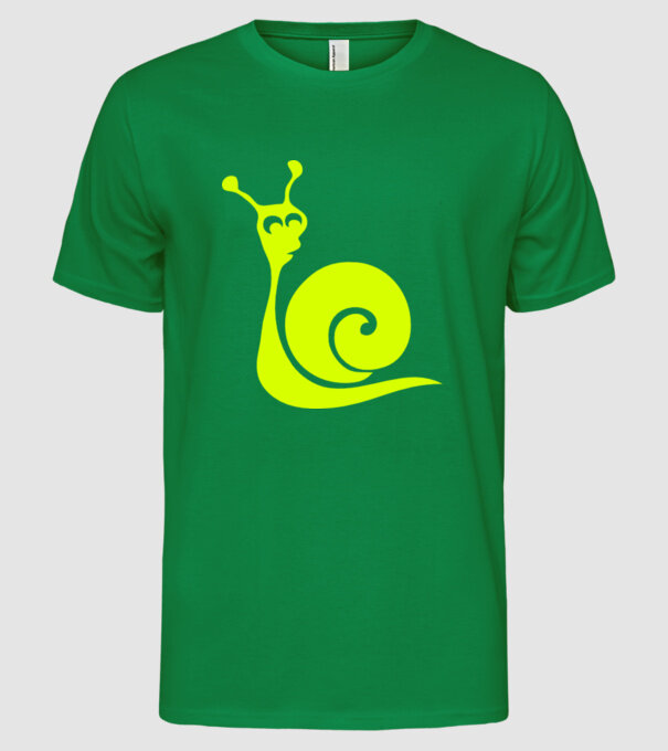 Snail model verde pe tricou