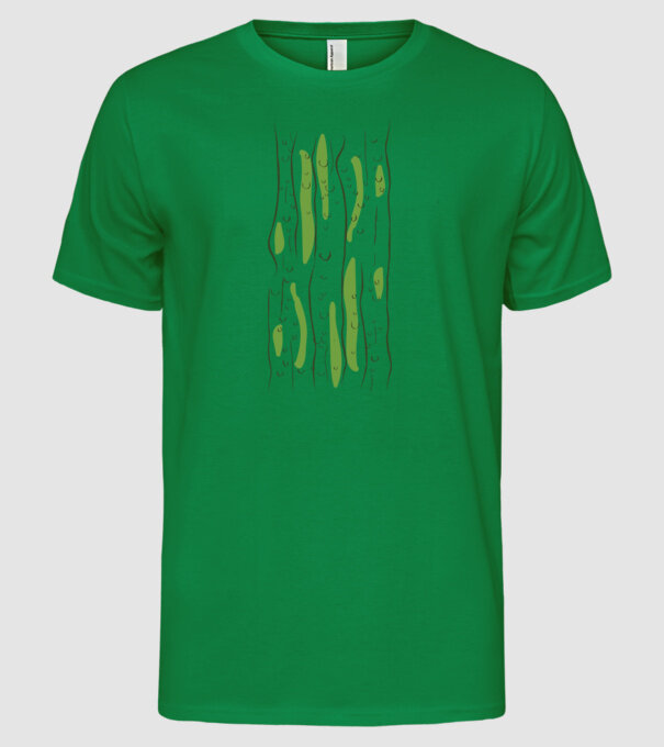 Castravete carnaval model verde pe tricou