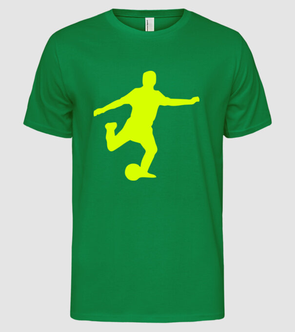 fotbal 2 model verde pe tricou