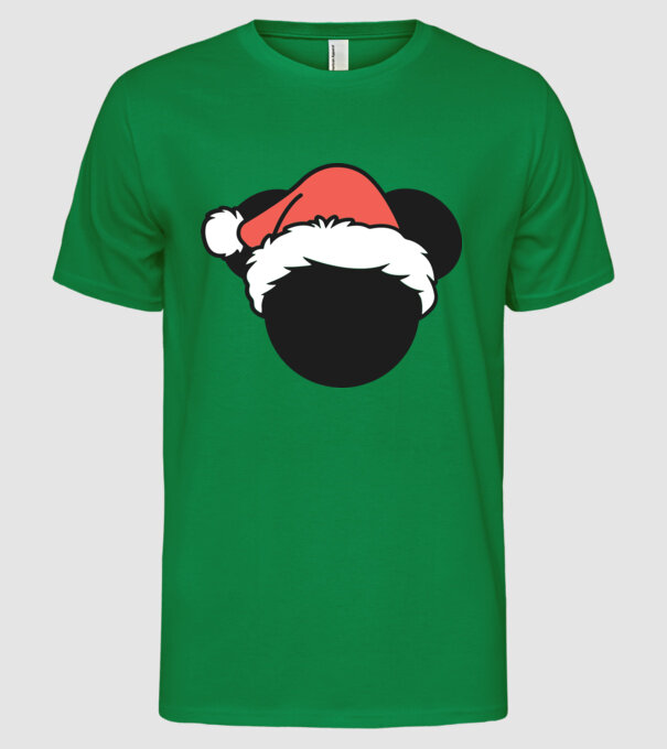 Crăciun Mickey model verde pe tricou