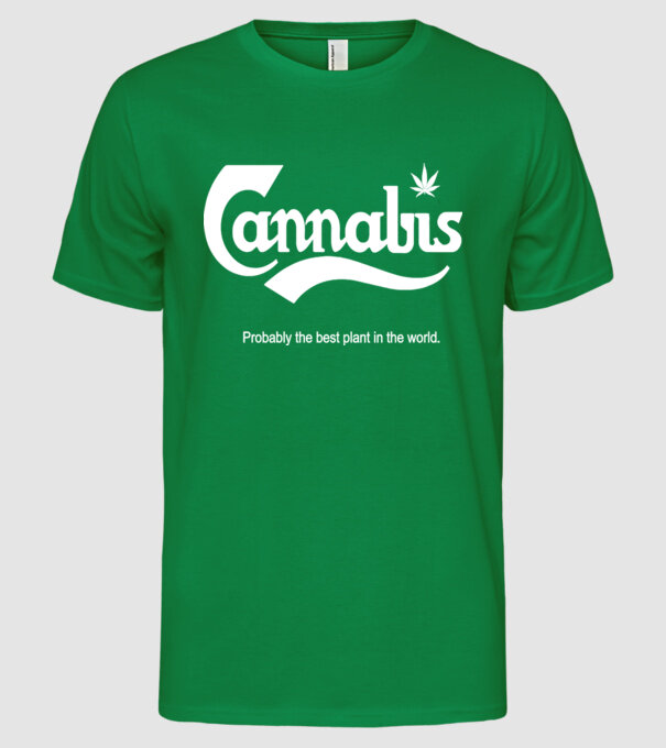 Cannabis model verde pe tricou