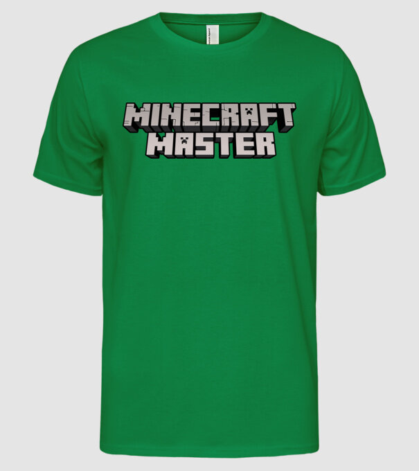 Minecraft Master model verde pe tricou