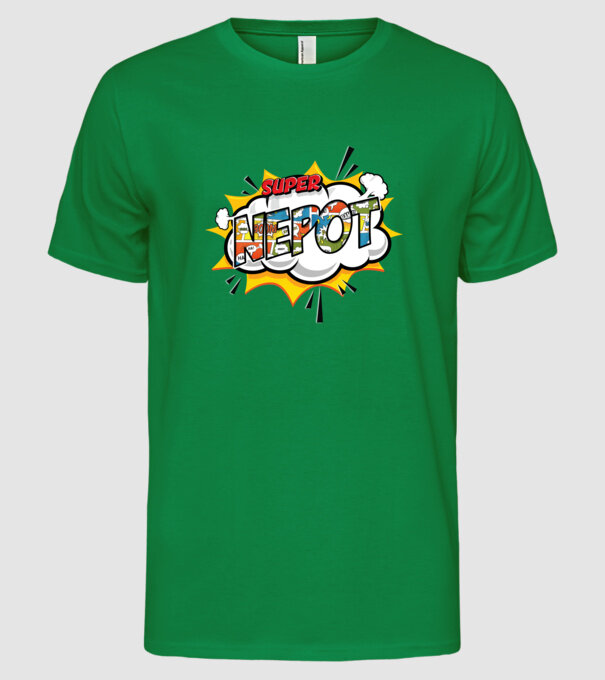 Super Nepot model verde pe tricou