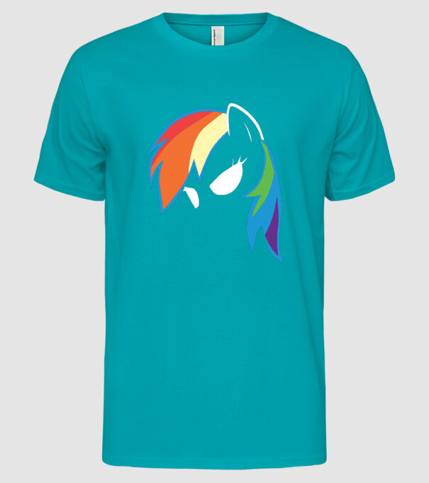 Rainbow Dash model turcoaz pe tricou
