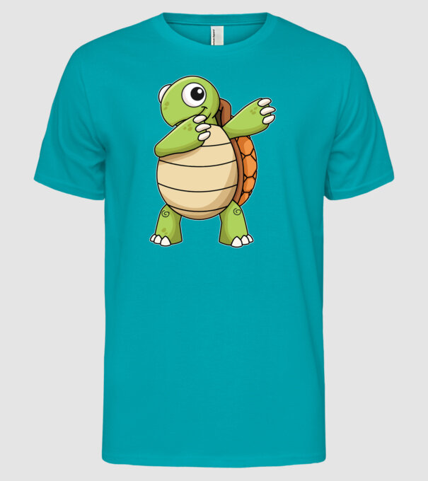 Broască țestoasă DAB model turcoaz pe tricou