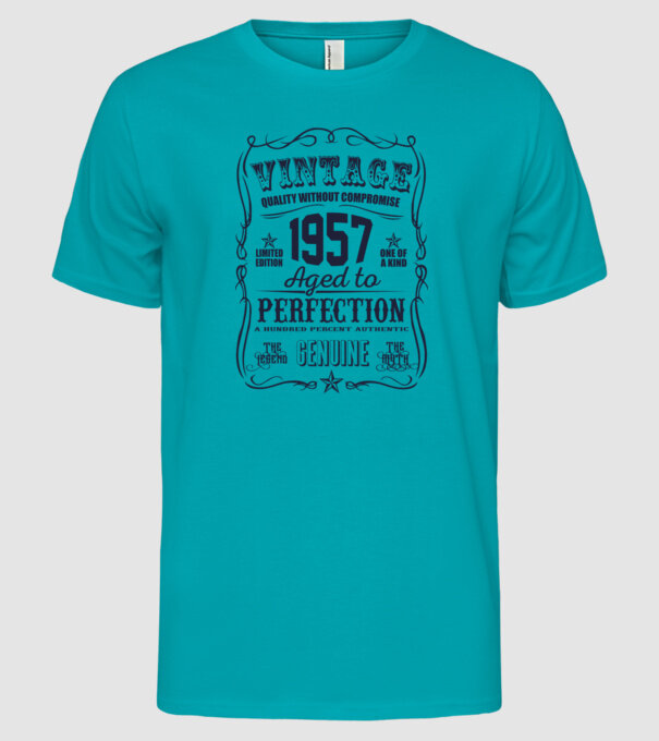 Vintage Perfection - 1957 model turcoaz pe tricou