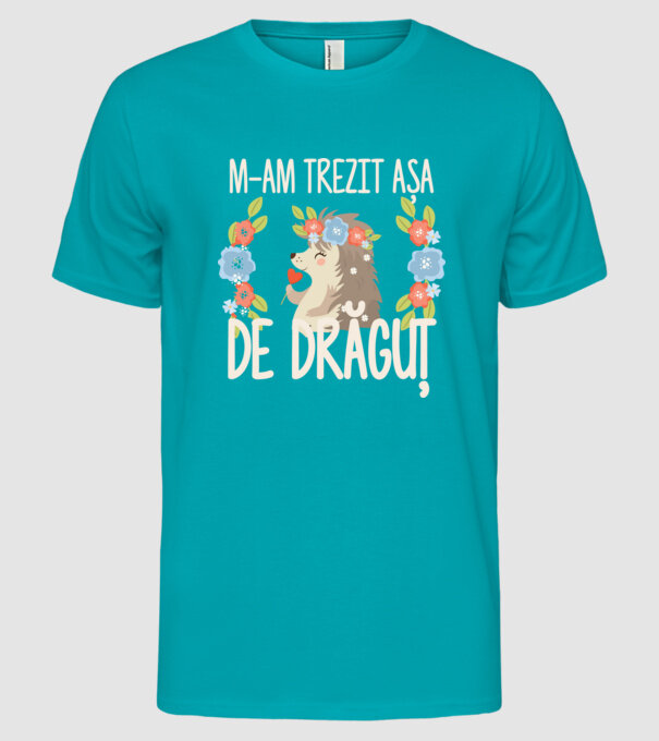 M-am trezit așa de drăguț model turcoaz pe tricou