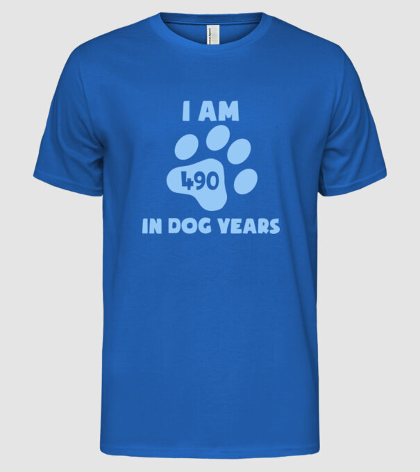 Dog Year - 490 model albastru regal pe tricou