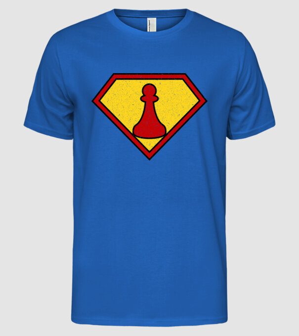 SuperChess pion de șah model albastru regal pe tricou