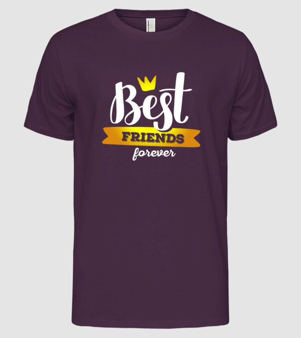 Best friends forever model mov pe tricou