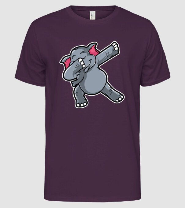 Elefant DAB model mov pe tricou