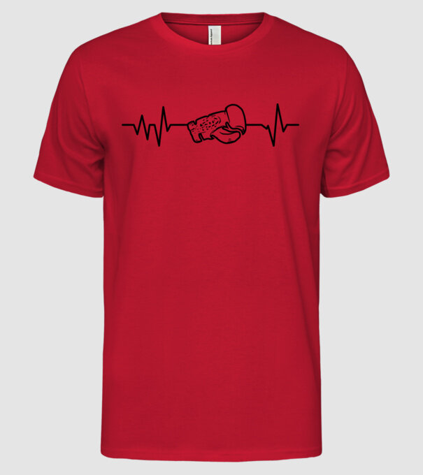Box EKG model roșu pe tricou