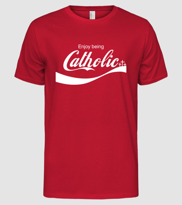 ChatoliCoke model roșu pe tricou