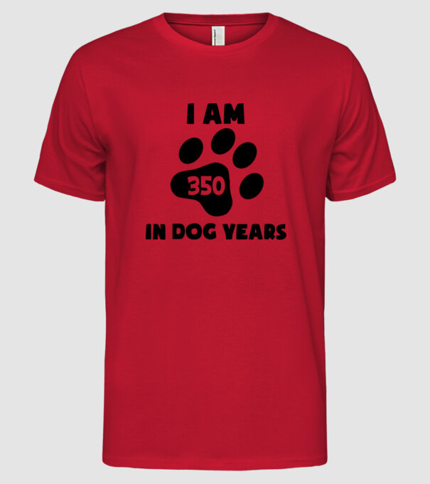 Dog Year - 350 model roșu pe tricou
