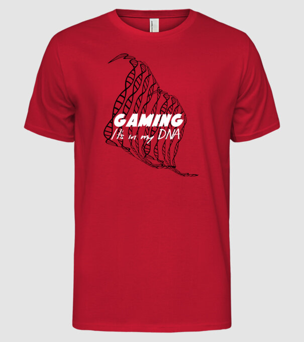 Gamer DNA model roșu pe tricou