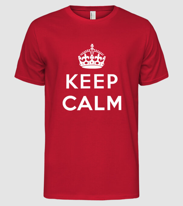 keep calm blank model roșu pe tricou