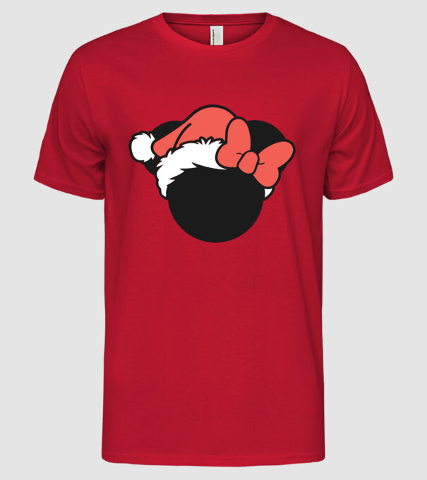 Crăciun Minnie model roșu pe tricou