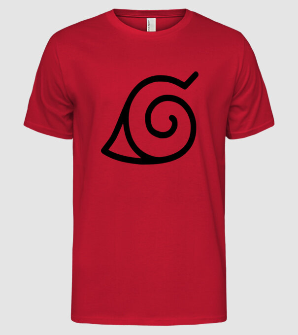 simbol naruto model roșu pe tricou