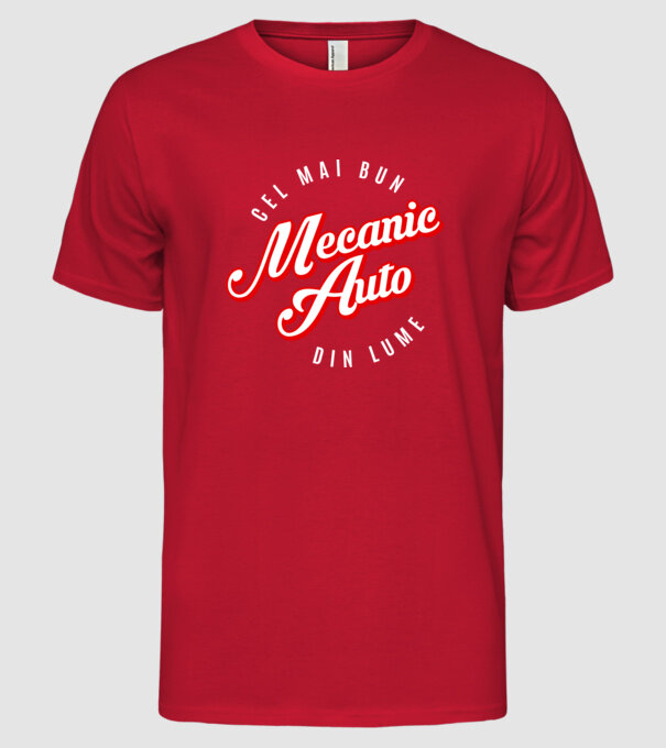 Cel mai bun MECANIC AUTO din lume model roșu pe tricou