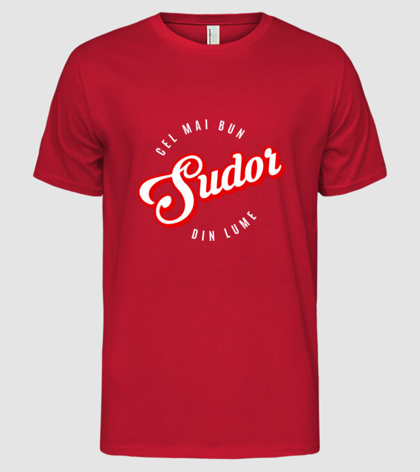 Cel mai bun SUDOR din lume model roșu pe tricou
