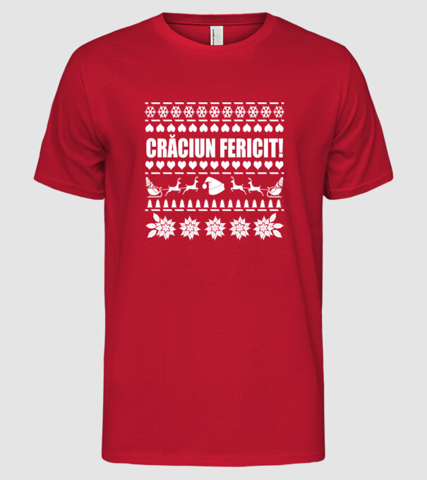 crăciun Fericit! model roșu pe tricou