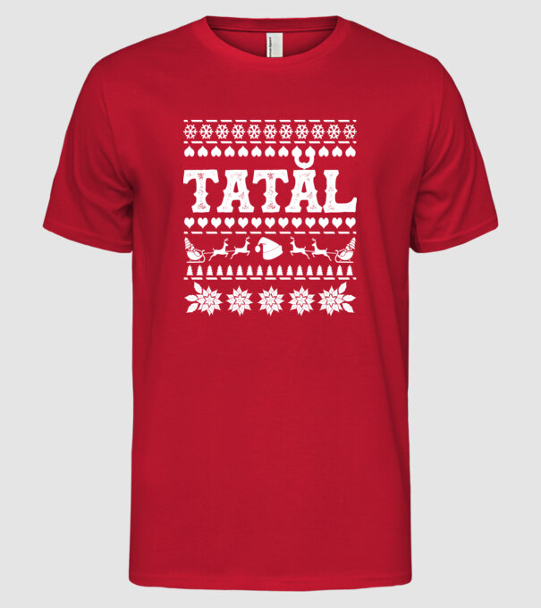 Tatăl model roșu pe tricou