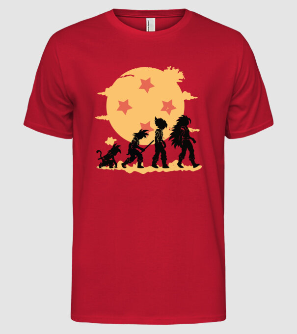 dragonball evolution model roșu pe tricou