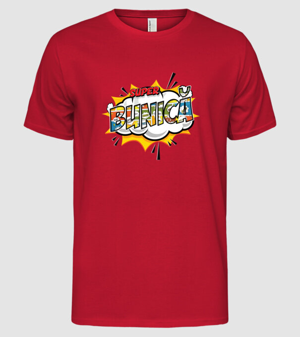 Super Bunică model roșu pe tricou
