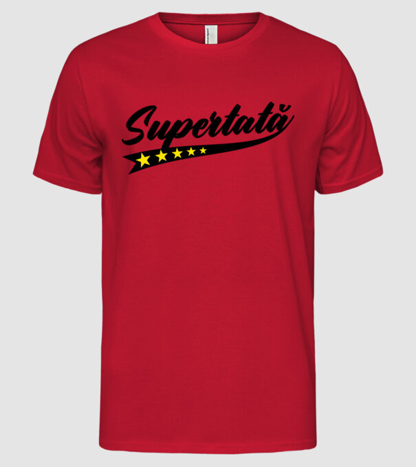 Supertată model roșu pe tricou