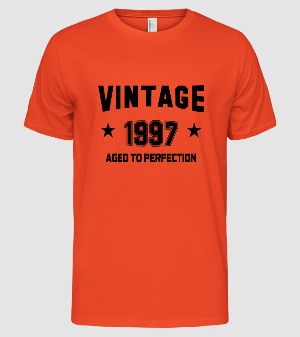 Vintage - 1997 model portocaliu pe tricou