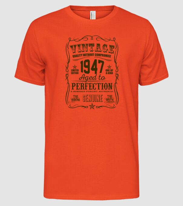 Vintage Perfection - 1947 model portocaliu pe tricou