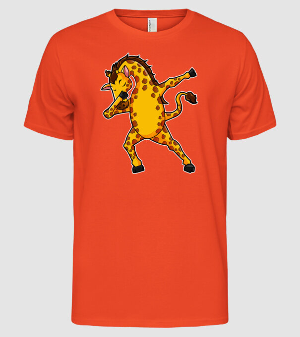 Girafă DAB model portocaliu pe tricou