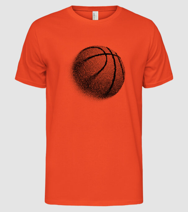 Basketball model portocaliu pe tricou