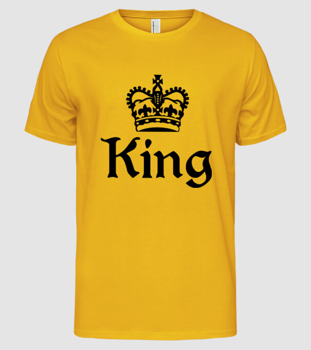 King 01 model galben pe tricou