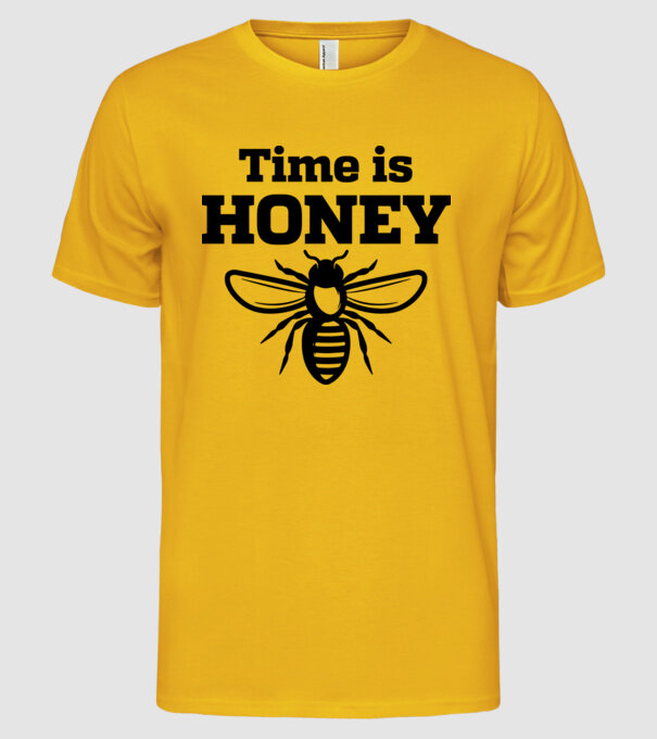 Time is honey model galben pe tricou