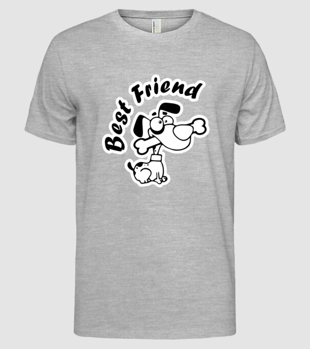 Best Friends model gri pe tricou